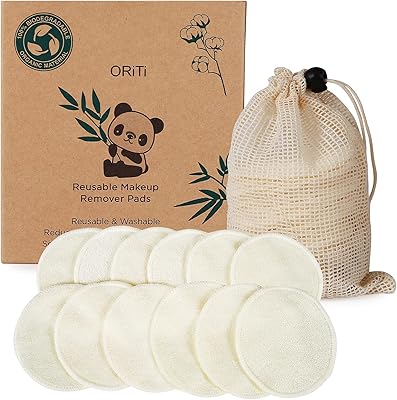 Reusable 12 -piece reusable cleansing pads with washable washing bag, 100% organic cotton pads for all skin types | Round cotton wipes reusable and ecological for tonic.. Shop confidently on DIAYTAR Nigeria — everything you need, delivered quickly.