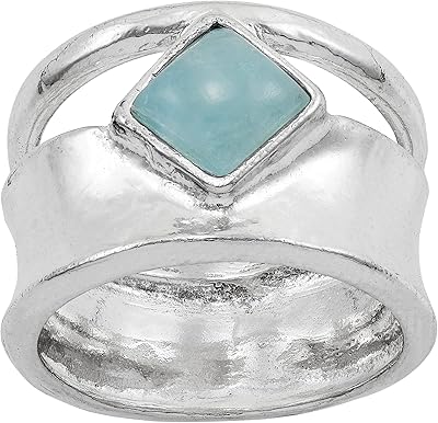 Aigue-Marine Marine Life Ring Sterling Silver.. DIAYTAR NIGERIA: Making quality accessible to all Nigerians with affordable prices and quick delivery.