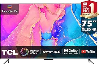 Intelligent TV 75 inch 4K UHD QLED Google TV with hands-free voice control, Dolby Vision IQ-ATMOS, HDR 10+, Gamemaster, wide range of colors, Onkyo Sound, Quantum DOT, 75C635 (model 2022).. Your go-to destination for affordable online shopping, DIAYTAR NIGERIA delivers in under 8 days.