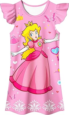 Floating princess dress for little girls, casual cartoon dress for children.. DIAYTAR NIGERIA combines affordability with convenience, delivering your purchases within 5-8 days.