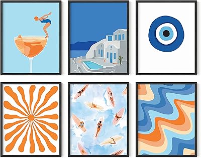 Hoss & Beach Gallery Lot of 6 wall posters with beach beach scene for walls.. Buy better with DIAYTAR Nigeria — the ultimate e-commerce platform in Nigeria.