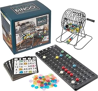 Royal Bingo Supplies Bingo Set for children, adults and the elderly | Luxury set - 50 cards, 300 tokens, 75 balls, rotating cage and tray.. No stress, no delays — DIAYTAR Nigeria is your trusted shopping partner.