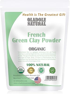 Natural French green clay Oldale 100g, 100% natural, Montmorillonite clay, absorbs excess sebum and eliminates toxins from the skin, Mask Detoxifying cleaning for the face.. Experience DIAYTAR NIGERIA, where extensive product variety meets pocket-friendly prices and reliable delivery.