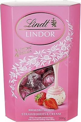 Lindt chocolate cornette with strawberries and Lindor cream - 200 g (1 pack).. Shop smarter with DIAYTAR NIGERIA's diverse marketplace and budget-friendly nationwide delivery.