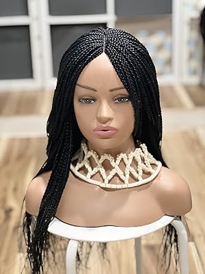 Realwigs 24 "Braided wig in black boxes made by hand for black women.. DIAYTAR NIGERIA: Putting quality products within reach of every Nigerian through our affordable marketplace.