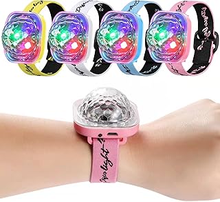 Portable rotary disco festive bracelet with suction cup, RGB LED light, changing LED lights for birthday party scene (4 pieces).. DIAYTAR NIGERIA delivers what matters - quality, affordability, and prompt nationwide shipping.