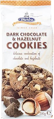 Dark chocolate cookies and Merba Pastry hazelnuts, 200 g (package of 1).. Shop across categories with ease at DIAYTAR NIGERIA, delivering affordability within the week.