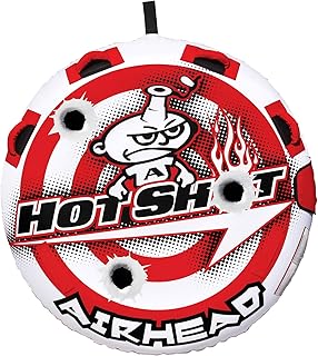 Airhead Hot Shot Towable 1-2 Rider Tube for Pleasant Navigation and Water Sports, Double Couture Nylon Cover and Quick Safety Valve for Inflation and Easy Deflating.. DIAYTAR NIGERIA bridges the gap between desire and affordability with nationwide delivery in under 8 days.