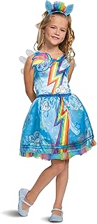 Rainbow dash my little pony disguise for girl, character costume for children, size M for children (7-8), blue and rainbow.. DIAYTAR NIGERIA transforms dreams into deliveries with our affordable prices and reliable shipping.