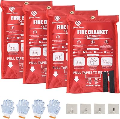 Emergency coverage Golden Ocean Fire Anti-Intruny Cover for Kitchen and People.. DIAYTAR NIGERIA connects you with thousands of products at competitive prices, delivered within a week.