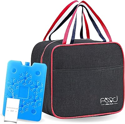 Lunch bag Elegance A3 with cooler - Isolated Oxford fabric double layer, easy to transport, waterproof and oil resistant, 950 ml lunch bag with crystal cooler to keep fresh food (black).. DIAYTAR NIGERIA: Where affordability and variety meet with convenient delivery within 8 days.