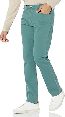 Stretch jeans Slim Amazon Essentials for men, dark green, 32 W x 34 L.. DIAYTAR NIGERIA delivers happiness in 5-8 days with our affordable and diverse product range.