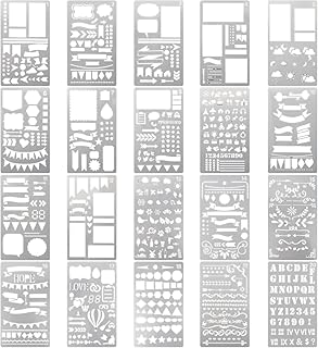 20 Pieces Drawing Model, Journal Stencil For Portable Journal, Scrapbooking, handmade drawing model, newspaper stencil, 4 x 7 inch multifunctional rules.. Navigate countless options with DIAYTAR NIGERIA's comprehensive marketplace and budget-friendly shipping.