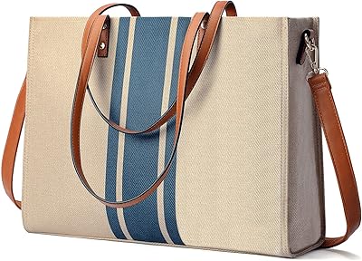 Large tote bag for laptop for women is suitable for 156 inches big business in canvas.. Order today, receive this week — shopping with DIAYTAR Nigeria is that simple.