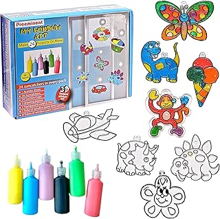 Premium quality craft kit for children, children's window painting toy, create your own window art, art and craft kit, toys for boys and girls, 24 -room sunshine with 24 suction cups - 9 colors assorted.. DIAYTAR NIGERIA brings the marketplace to your home with budget-friendly prices and nationwide delivery.