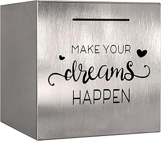 Stainless steel piggy bank, adult piggy bank that can store coins that cannot be removed (4.72 "x 4.72" x 4.72 ").. DIAYTAR NIGERIA redefines convenience with our vast product selection and swift nationwide delivery.