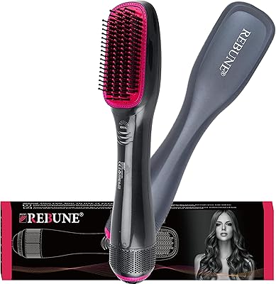 Warm air hairstyle brush Rebune 1200W Re-KLD806, electric hair brush with negative ions with fast heating (gray).. From office supplies to fashion — DIAYTAR Nigeria brings it fast.