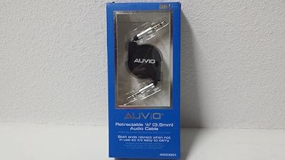 AUVIO 3 -foot retractable audio cable 1/8 \ "(black).. Discover endless possibilities with DIAYTAR NIGERIA's comprehensive catalog and budget-friendly delivery.