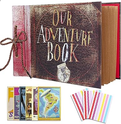 Arabic scrapbooking album, 80 pages in black craft paper, scrapbooking kit for handmade adventure book including stickers, a book of souvenirs for couples, birthday gifts for men.. DIAYTAR NIGERIA: Where shopping meets satisfaction with affordable prices and prompt delivery services.
