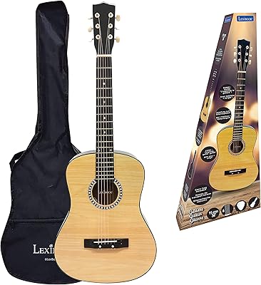 Acoustic guitar in Lexi Book 36 wood, includes an instructions guide, 6 nylon strings, inclusive transport bag, wood/black, k2200.. Shop with intention at DIAYTAR NIGERIA, offering thousands of products at budget-friendly prices.