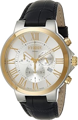Quartz watch leather chronograph for men FM1G177L0041, silver, silver, bracelet.. Discover shopping reimagined with DIAYTAR NIGERIA's extensive catalog and 5-8 day delivery service.