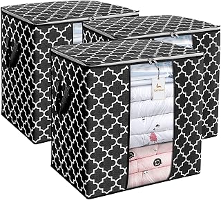 Linor non -woven fabric storage bag - solid 100 l waterproof handle, transparent window and solid zipper, space -saving organizers for clothing, blankets, etc. (3 pieces).. Experience the future of online shopping with DIAYTAR NIGERIA's extensive product range and competitive pricing.