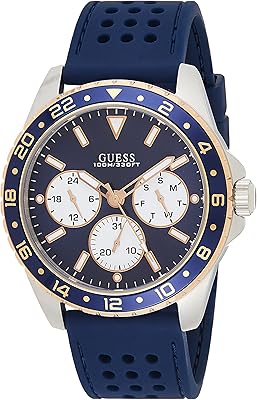 Guess watch for men with multiple dials with silicone bracelet.. Experience retail therapy without the financial stress at DIAYTAR NIGERIA's affordable e-commerce platform.