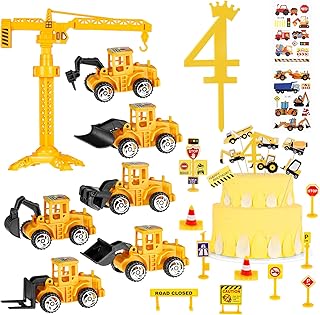 Lovingmona Construction vehicle Cake Decoration For 4 years Tilting Trucks Tilting Bench and Tractor Decoration Equipment of Cake Cakes for Kids Festures Boys.. Need it fast? Need it cheap? Choose DIAYTAR Nigeria.