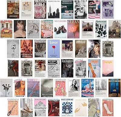 ZJNB Taylor aesthetic poster, set of wall decals inspired by the album cover, Taylor gift, SWIFT music posters (50 pieces set, 4 x 6 inches).. Experience the convenience of boundless shopping with DIAYTAR NIGERIA's vast selection and quick delivery.