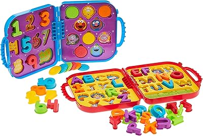 Letters and figures of Sesame Street on the move with Elmo and Cookie Monster, 2 hand luggage, educational toy for young children from 2 years old.. Shop without compromise at DIAYTAR NIGERIA, where quality, affordability, and quick delivery coexist.