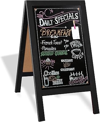 Wooden panel with a frame frame with gum and chalk - magnetic table magnetic 40 x 20 inch - Sandwich panel Durable black sandwich for restaurant, business or wedding.. DIAYTAR NIGERIA: Your partner in affordable e-commerce with dependable delivery across Nigeria.