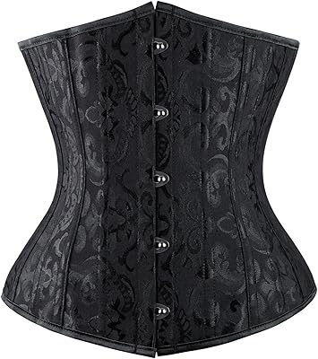 Sleeve corsets for women, cotton satin, hourglass body, lingerie corset, vintage Renaissance embroidery corset, top curved at the waist (size s), black, 30.. DIAYTAR NIGERIA transforms online shopping with competitive prices and dependable nationwide delivery.