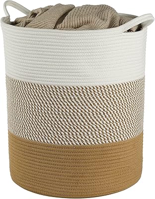 Large foldable storage basket in agility cotton rope with handle.. Experience the joy of discovery with DIAYTAR NIGERIA's vast catalog and nationwide affordable delivery.
