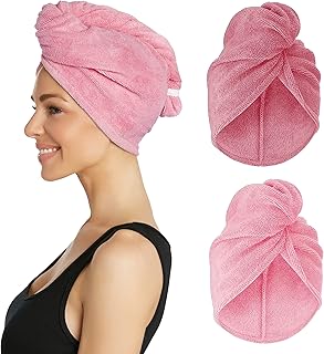 Turbo microfiber hair towel Original Twist (2) light pink - dark pink.. DIAYTAR NIGERIA transforms dreams into deliveries with our affordable prices and reliable shipping.