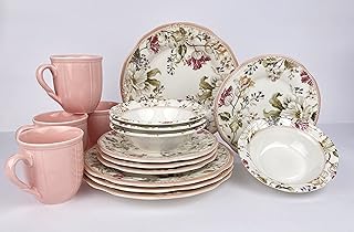 16 -piece Purser table service | Puts, bowls and porcelain spoons | Comfortable manipulation | Perfect for daily family use, family meetings, restaurants, banquets and more. (pink).. DIAYTAR NIGERIA: Your one-stop e-commerce destination with affordable prices and nationwide delivery in 5-8 days.