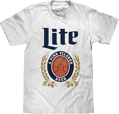Tee Luv Miller Lite shirt - Vintage t -shirt with Miller beer logo.. DIAYTAR NIGERIA: Your affordable gateway to thousands of products delivered within a week.