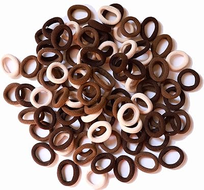 100 pieces of cotton -free cotton elastic pieces, elastic for ponytail 1 inch diameter for little girls, fine hair.. Shop with confidence on DIAYTAR Nigeria — quality products and timely delivery.