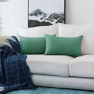 Kuty jute rectangular cushion cover, 12 x 20 (green) (package of 2).. Your comprehensive marketplace awaits at DIAYTAR NIGERIA with affordable prices and reliable delivery times.