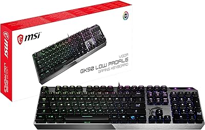 RVB LED gaming keyboard low MSI Vigor GK50, Simple Kyle Mechanical Switzers, Aluminum.. DIAYTAR NIGERIA: Empowering Nigerians with access to affordable products delivered within 8 days.
