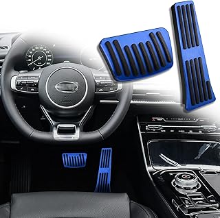 Anfokas for Hyundai Tucson Palisade Sonata Santa, for Kia K5 Sportage Sorento Stinger Telluride Cadenza Carnival Optima Accessories Pedal cover Pedal and Accelerator Pedal Pedgeuts - Blue.. DIAYTAR NIGERIA delivers on our promise of variety, affordability, and prompt nationwide service.