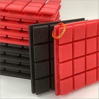 MMT Acoustic® 18 Pieces Turbo soundproofed foam (30 x 30 x 5 cm) Black + red | sound absorber and diffuser of its high density.. Experience the convenience of online shopping with DIAYTAR NIGERIA's reliable 5-8 day delivery service.