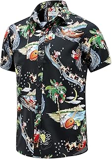 Christmas shirt Short -sleeved button for men printed.. DIAYTAR NIGERIA delivers on our promise of variety, affordability, and prompt nationwide service.