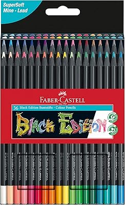 Faber-Castell Set of 36 colored pencils, Black Edition.. Experience shopping freedom with DIAYTAR NIGERIA's vast selection and 5-8 day nationwide delivery service.