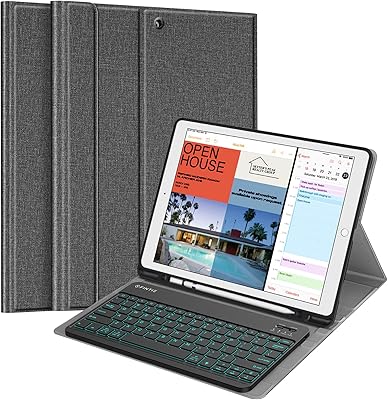 Case with keyboard finity for iPad pro 12.9 inches 2015/2017 (old model, 2nd and 1st generation), flexible TPU protection shell, 7 backlight colors] Bluetooth keyboard without removable magnetic, gray.. DIAYTAR NIGERIA combines extensive product options with budget-friendly prices, delivered in 5-8 days.