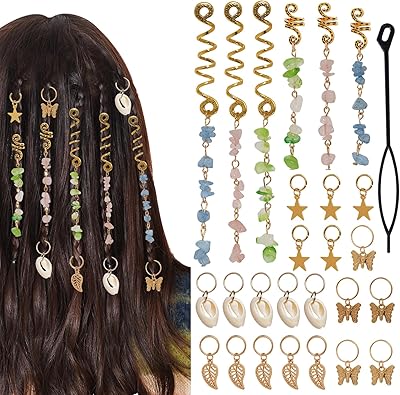 27 pieces hair jewelry for braids of natural color crystal accessories metal braids.. DIAYTAR NIGERIA brings a world of products to your fingertips with affordable prices and quick delivery.