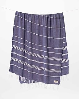 Large Turkish beach towel Teema - 100 % Turkish cotton - Without sand - fast drying - versatile and multi -use - the simple (navy).. Easy checkout, quick delivery — shop now on DIAYTAR Nigeria.