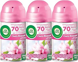 Recharge of deodorant Air Wick Freshmatic Pure Cherry Flower Perfume 250 ml Package of 3.. DIAYTAR NIGERIA: Where affordability and variety meet with convenient delivery within 8 days.