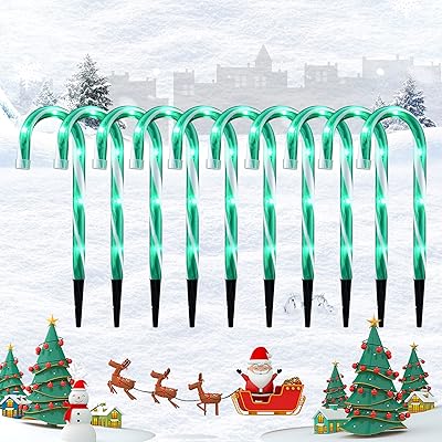 Set of 10 Lights of Hysok outdoor candy cane cane lights for Christmas 10.. DIAYTAR NIGERIA: Transforming how Nigerians shop with our vast selection and nationwide delivery.