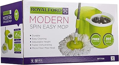 Royalford Spin Mop cleaning bucket with steel, multicolored, RF7709 bucket.. DIAYTAR NIGERIA: Bringing affordable shopping solutions with a diverse product catalog delivered nationwide.