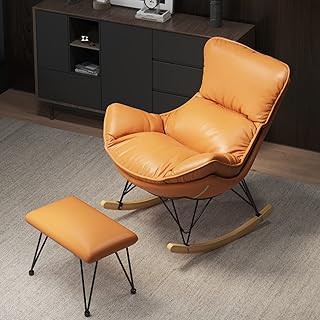 Michacos rocking chair with footrest, rocking chair for baby bedroom, high back armchair with fabric and wooden feet seat for living room and bedroom.. Shop smarter with Nigeria's premier e-commerce platform, featuring affordable products delivered nationwide.